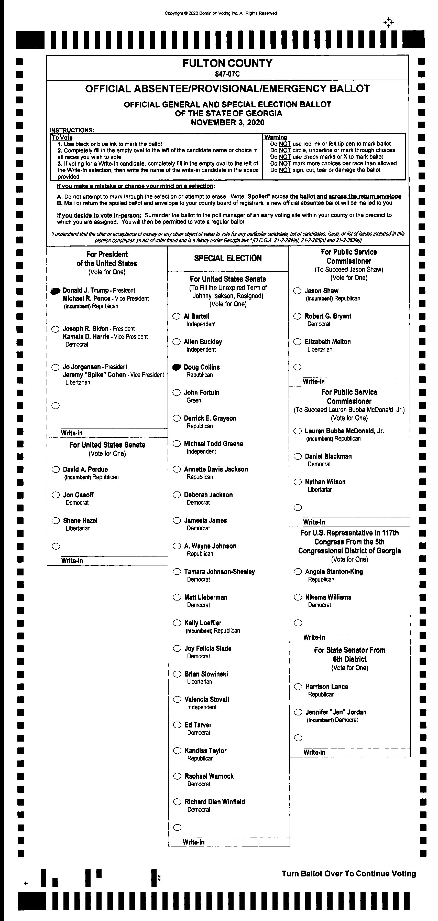 Doubled Ballot